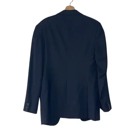 ARMANI COLLEZIONI MEN'S SINGLE BREASTEDBLACKWOOL BLAZERSIZE 40R